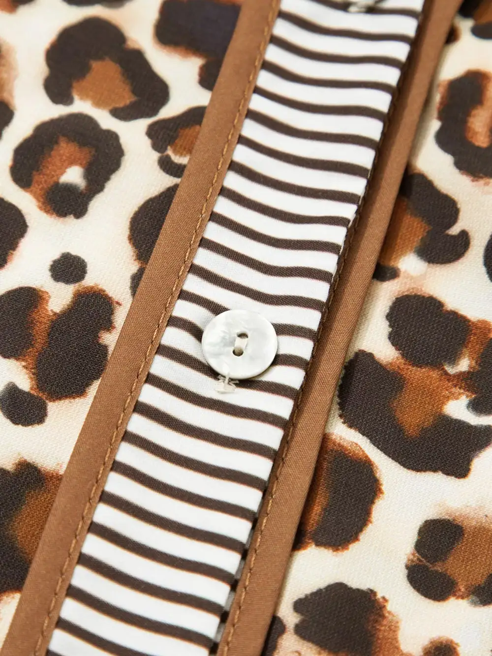 Striped Animal Print Mini Dress