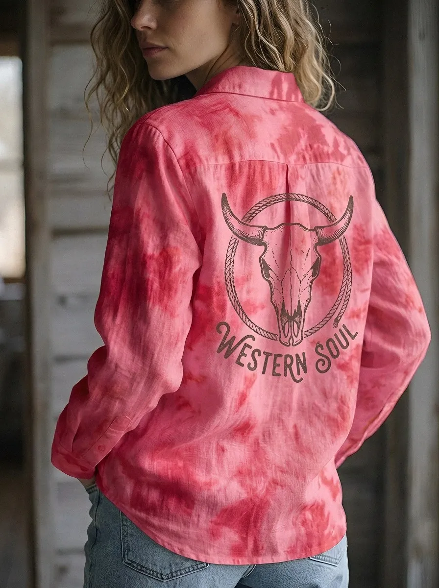 Western Soul Bull Casual Shirt