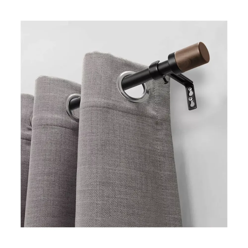 Adjustable Cylinder Finial Metal Alloy Curtain Rod