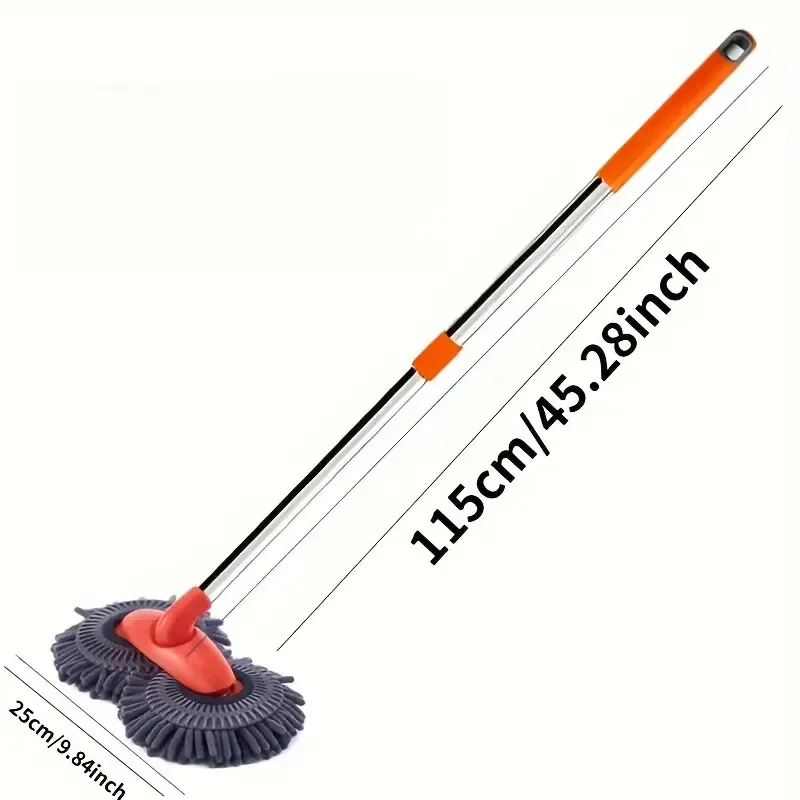 Long-Handled Stainless Steel Chenier Double Brush Head Car Wash Brush