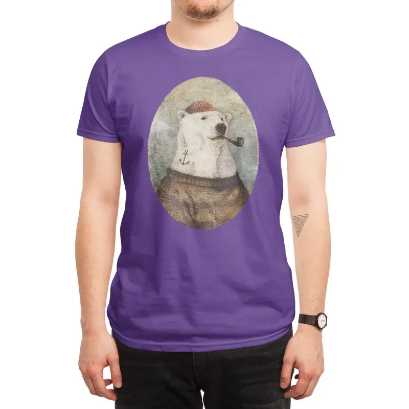 Creative White Bear Artistic Cotton Short Sleeves
