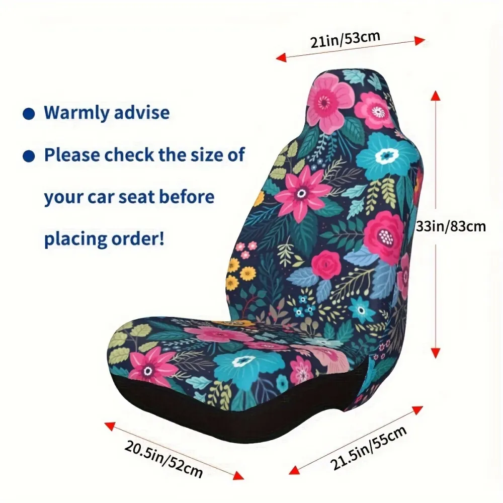 1 Pcs Floral Car Seat Cover