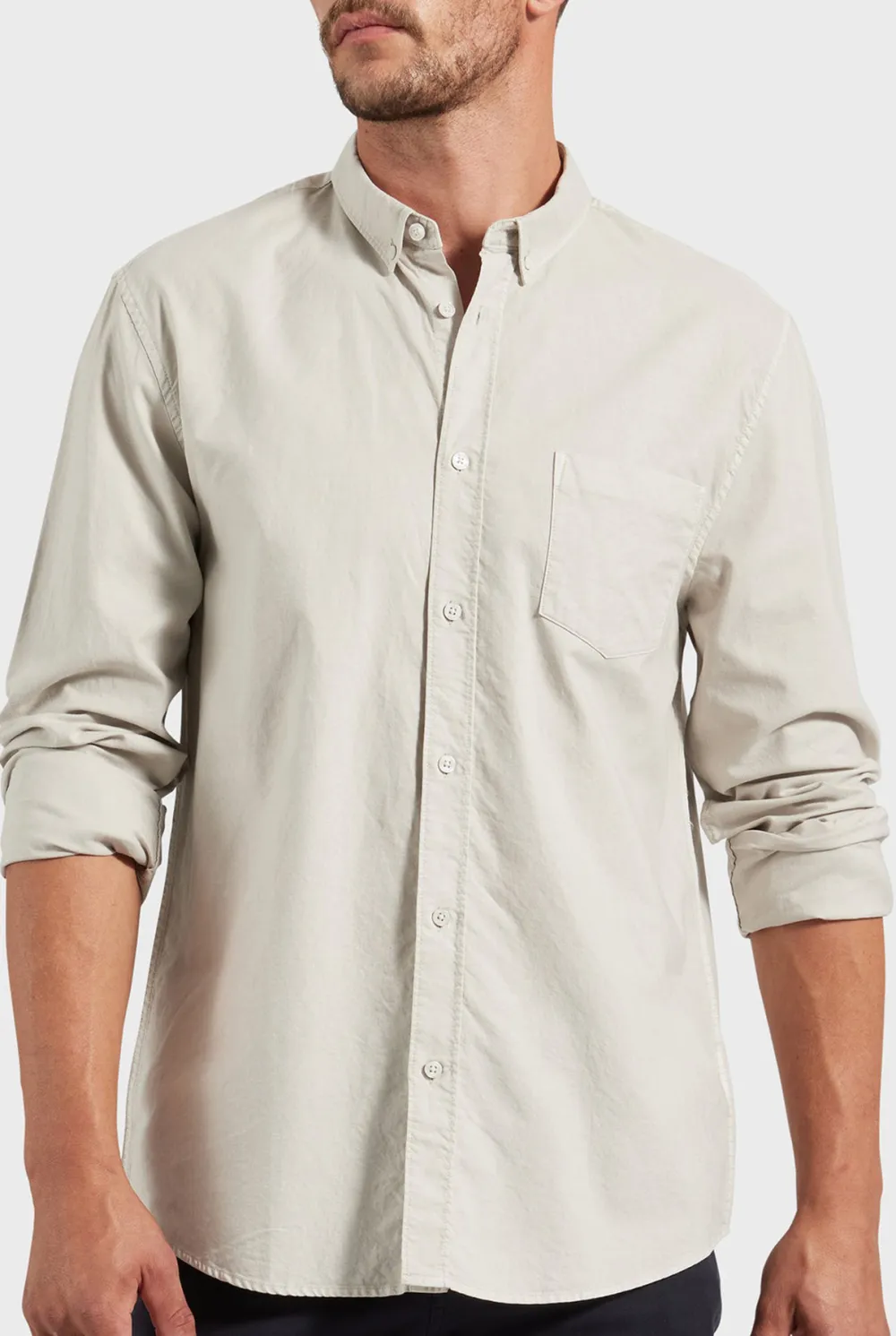 Vintage Oxford Shirt-Lavender stripe