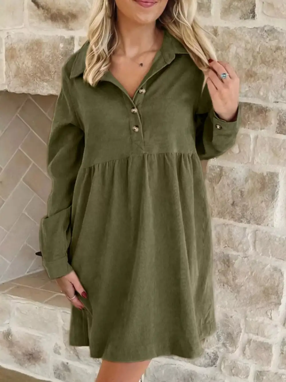 Corduroy Mini Dress