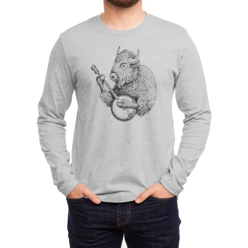 Animal-Inspired Pattern Men's Round-Neck Long-Sleeved T-Shirt