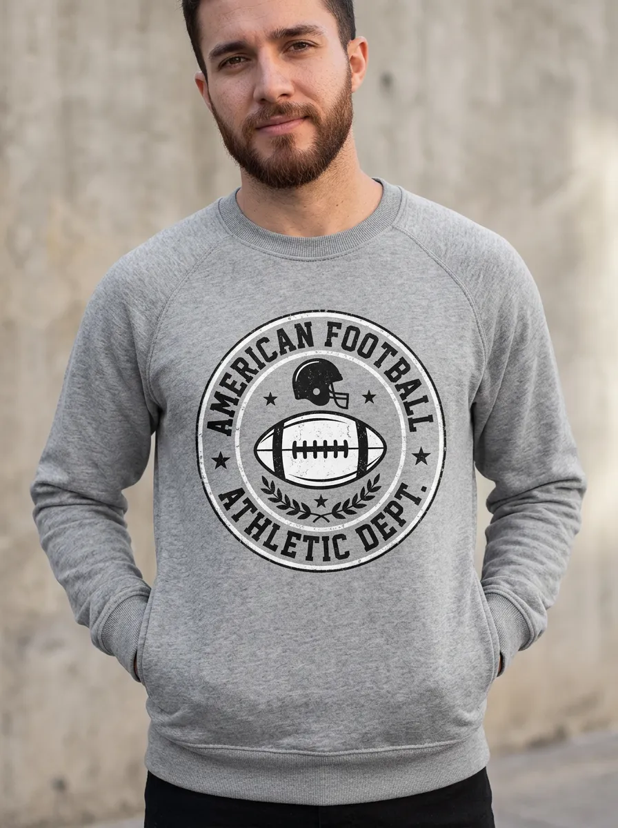 Men's American Football Athletic Dept Helmet Graphic Sweatshirt