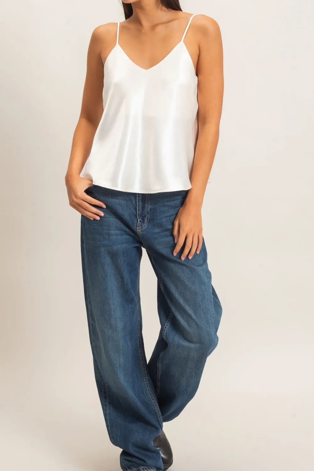V-neck Satin Cami Top