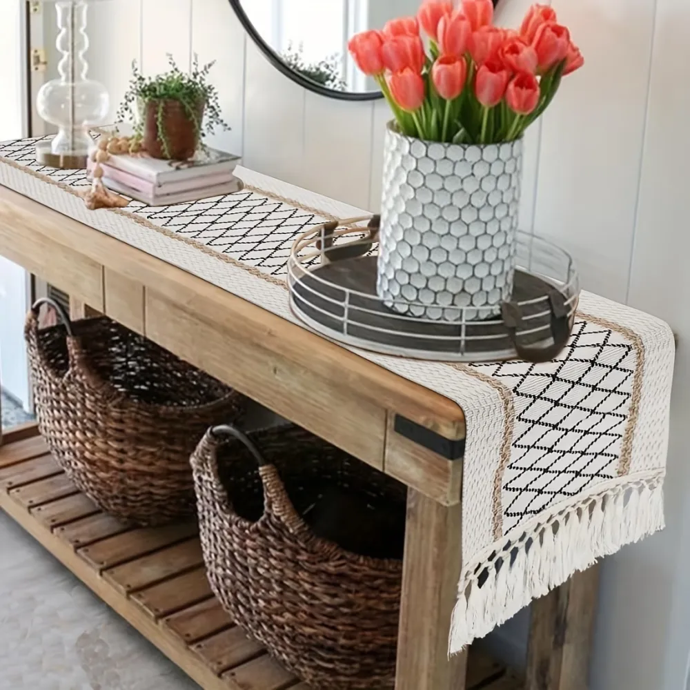 Boho Diamond Table Runner