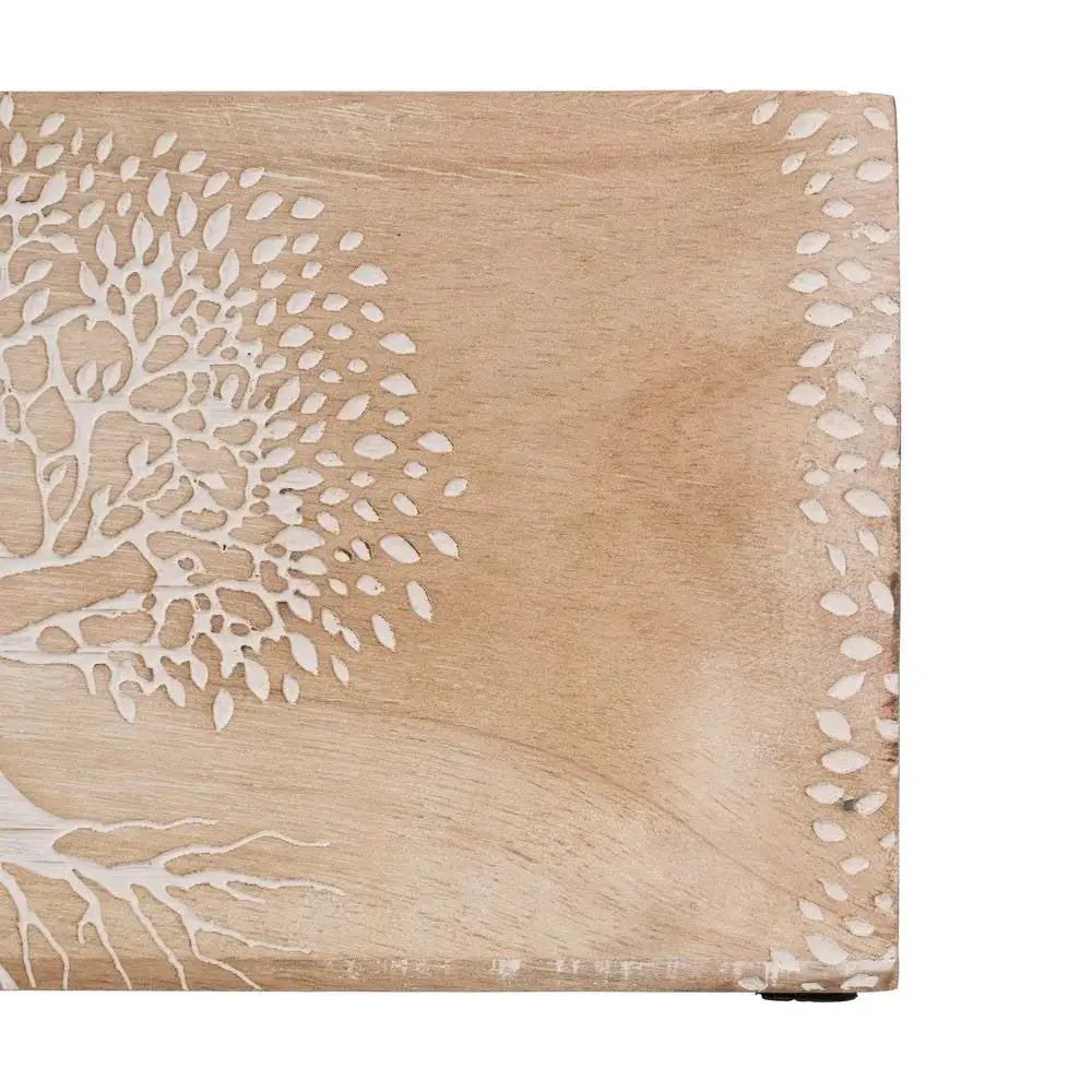 Carved Wood Decorative Storage Box