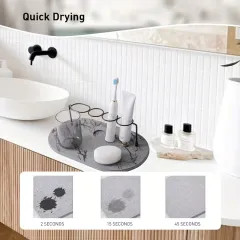 Marble Bathroom Toothbrush & Toiletry Holder