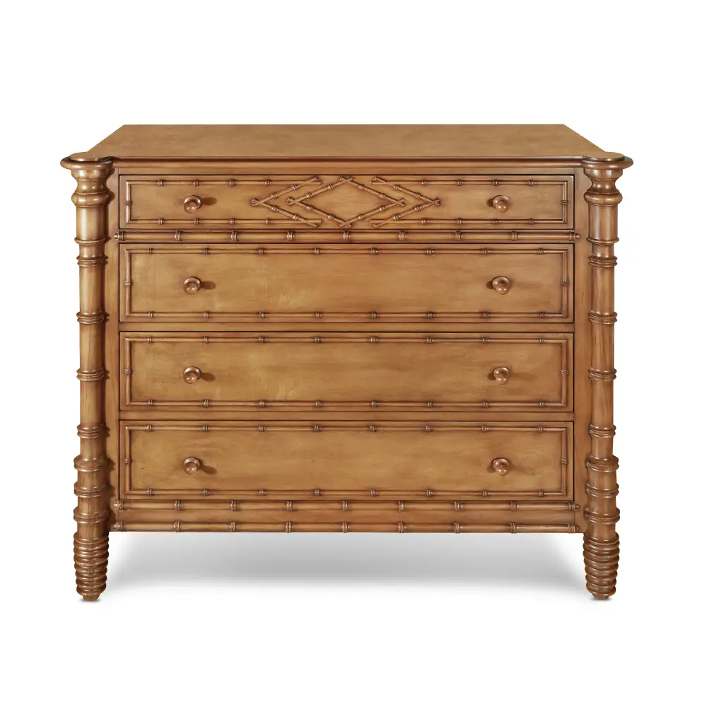 Turned Bamboo Storage Chest