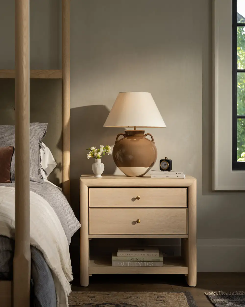 Everyday Storage Oak Nightstand