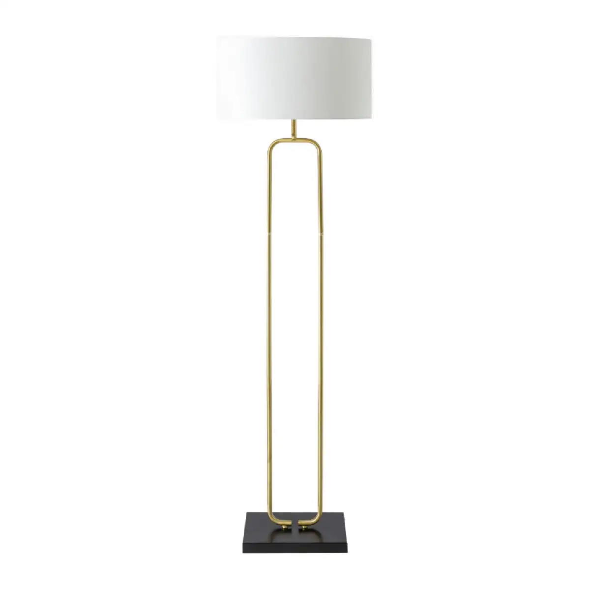 Streamlined Linen-Shade Floor Lamp