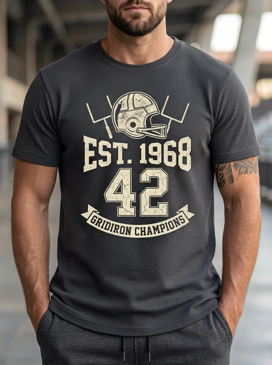 Men's Casual Gridiron Helmet T-Shirt