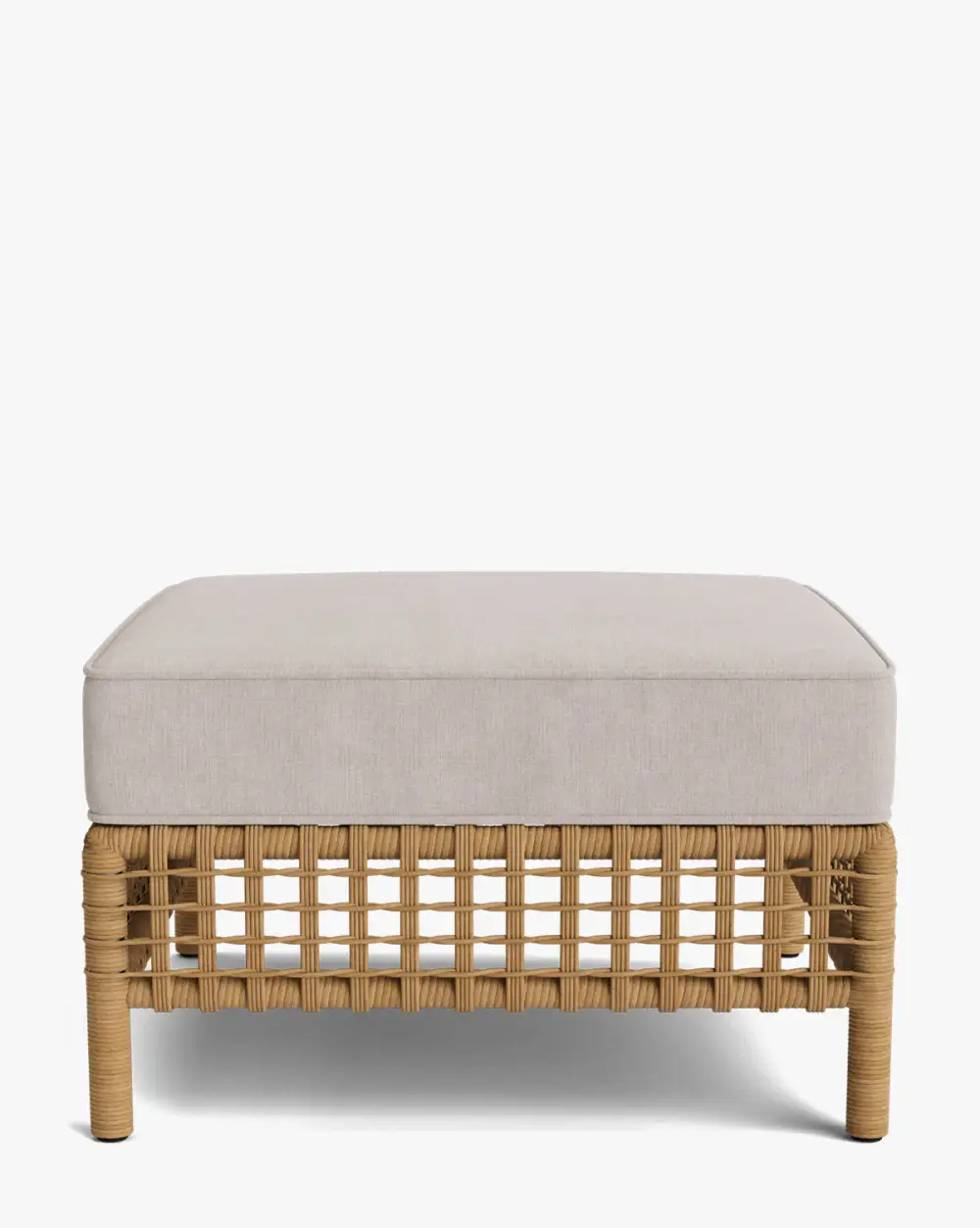 Woven Aluminum Ottoman