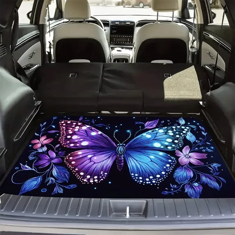 Butterfly Flower Car Trunk Mat