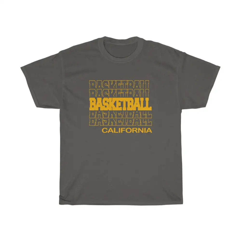 Basketball California in Modern Stacked Lettering