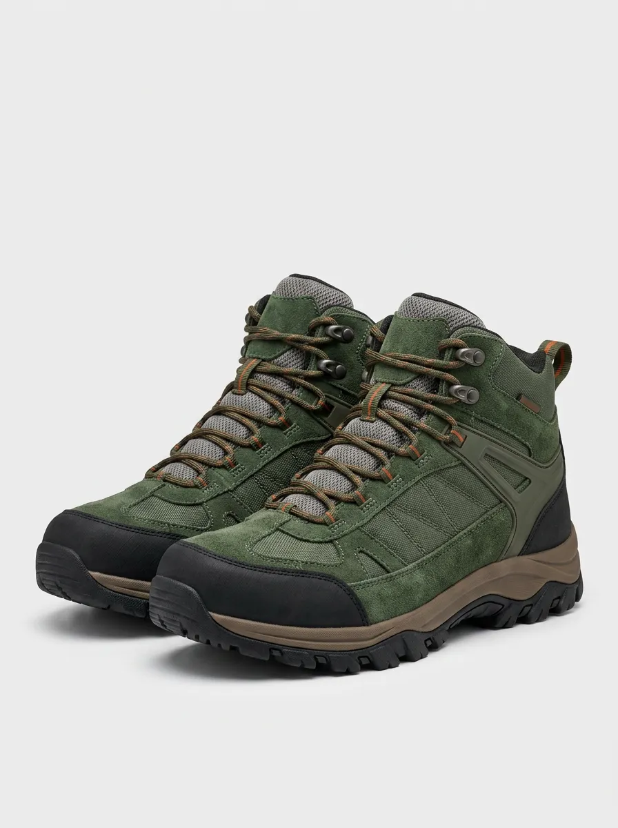 Men's Suede Rugged Trail Hiking Boots