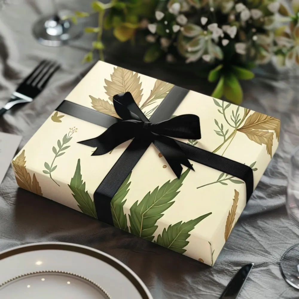 Botanical Leaf Wrapping Paper
