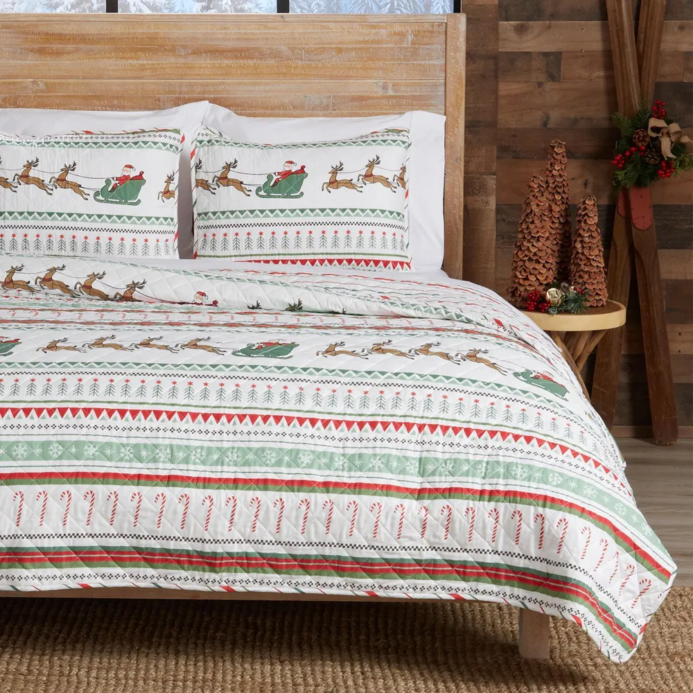 Reversible Cotton Quilt Set