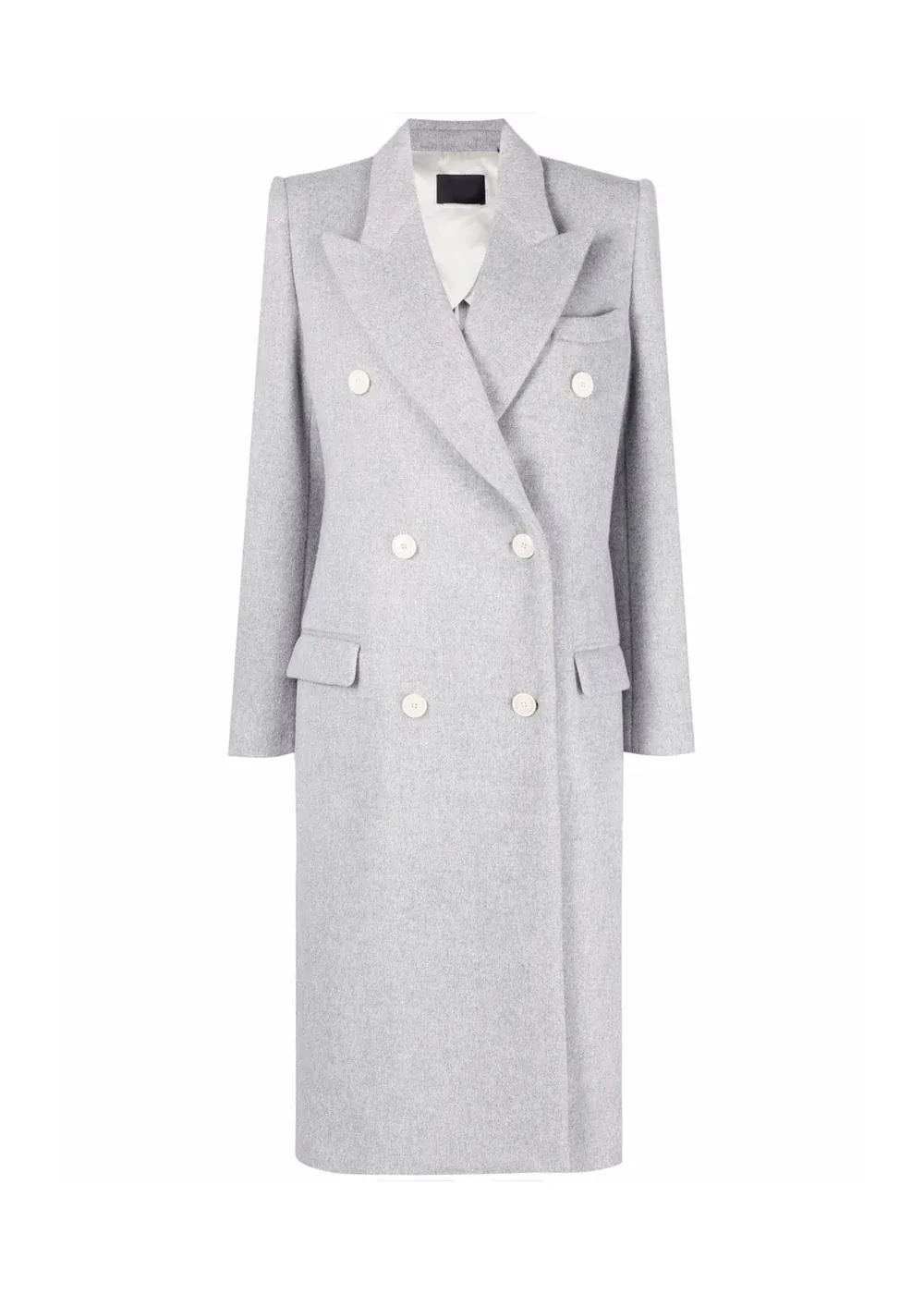 Padded Shoulders Maxi Coat