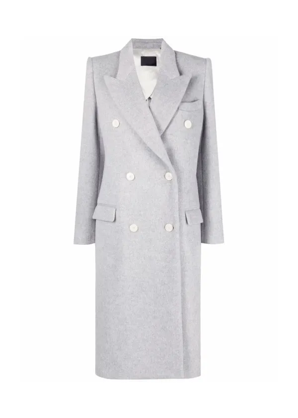 Padded Shoulders Maxi Coat