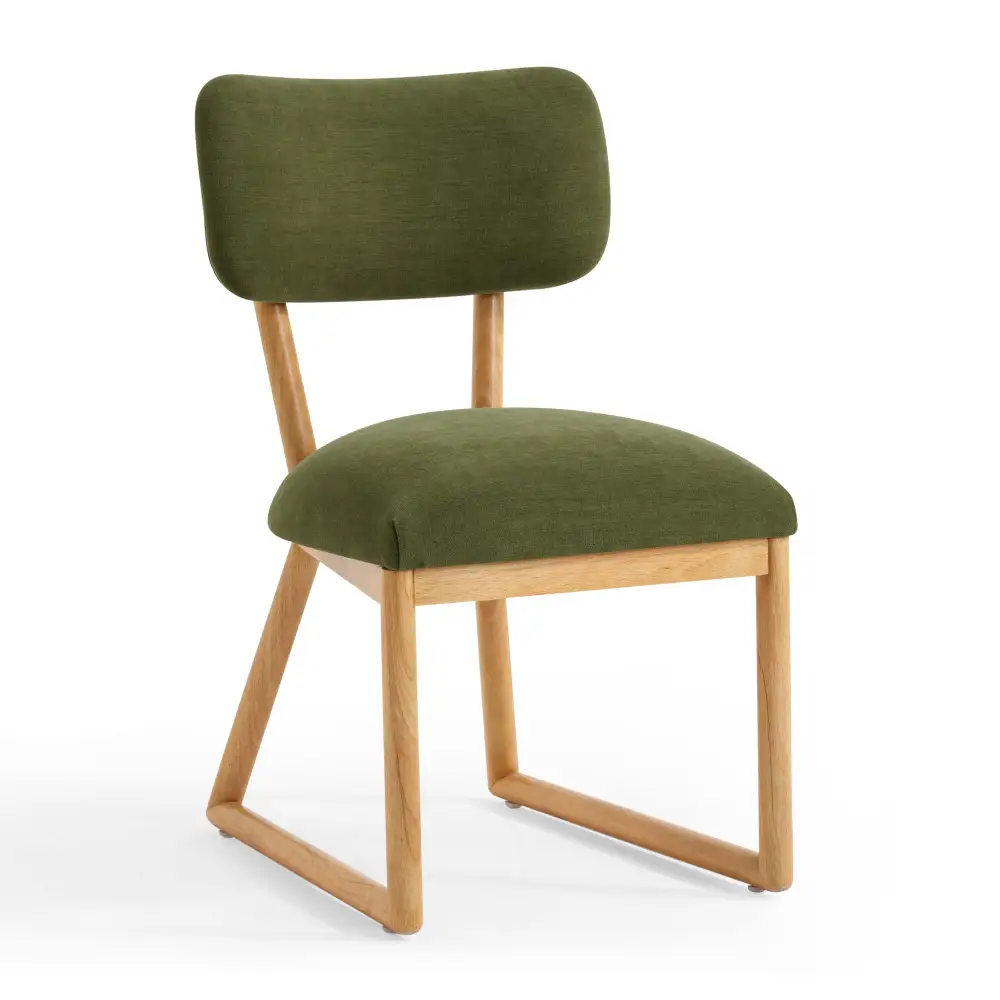 Minimal Upcycled Fabric Upholstered Dining Chair