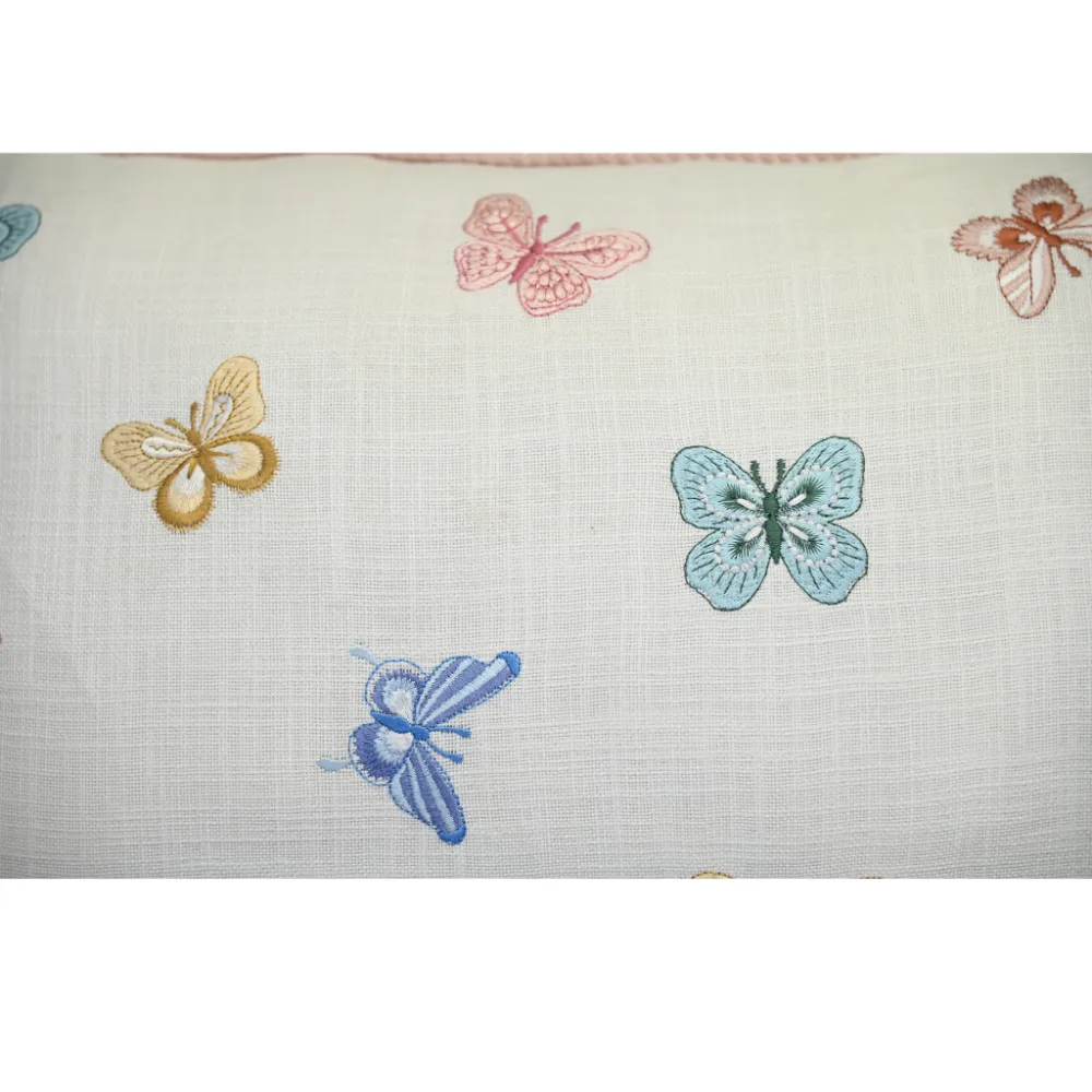 Artisan Floral Cotton Linen Decorative Cushion Cover