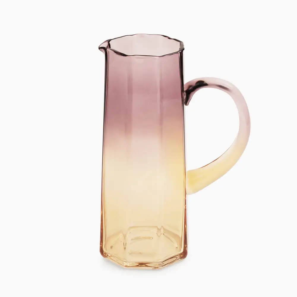 Ombre Textured Glass Pitcher