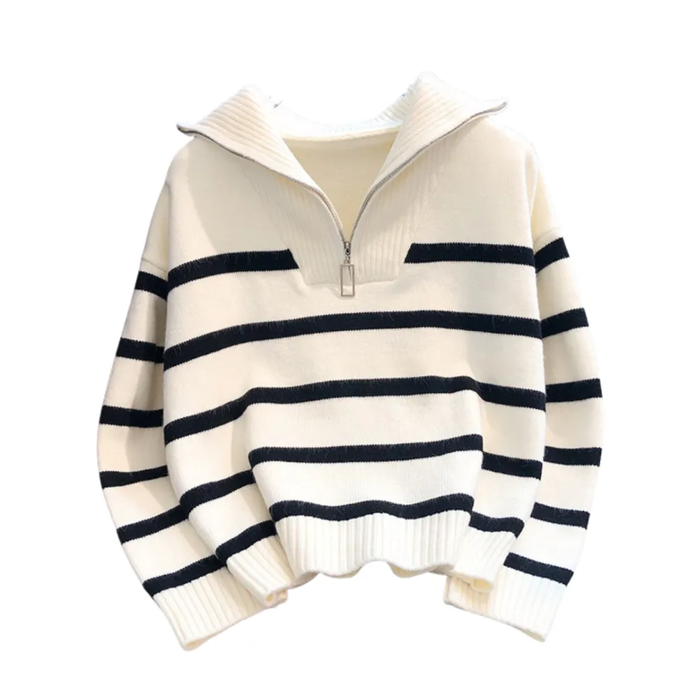 Lounge Ready Half Zip Zip Neck Knit Sweater