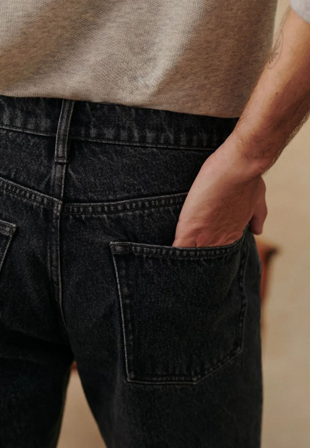 Dark Blue Straight Leg Casual Denim Jeans