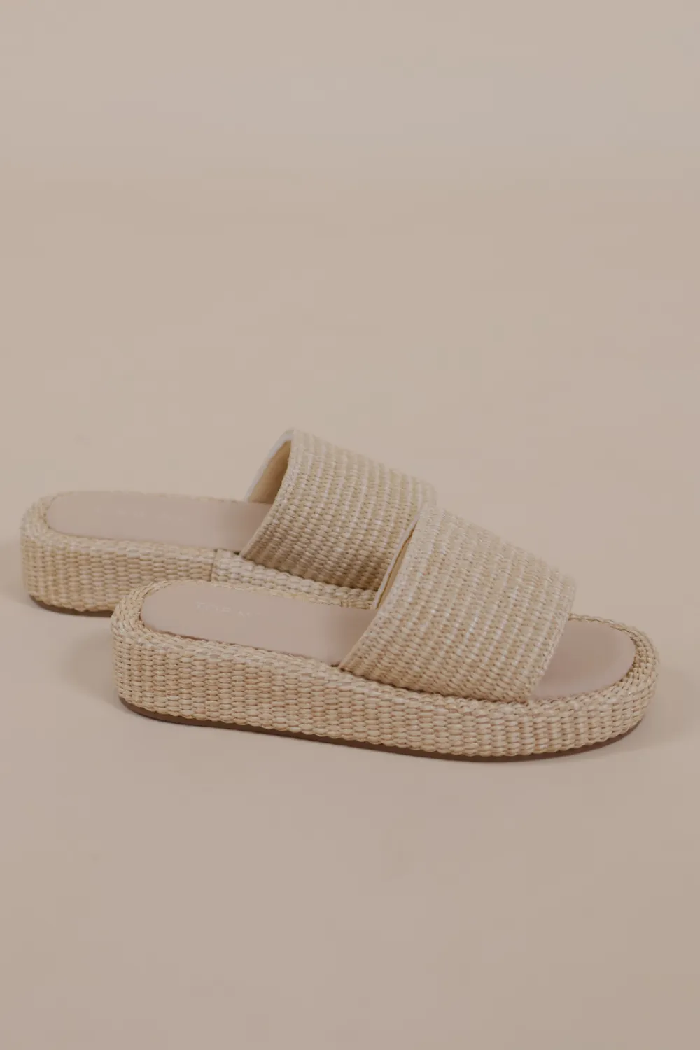 Platform Woven Flats Sandals