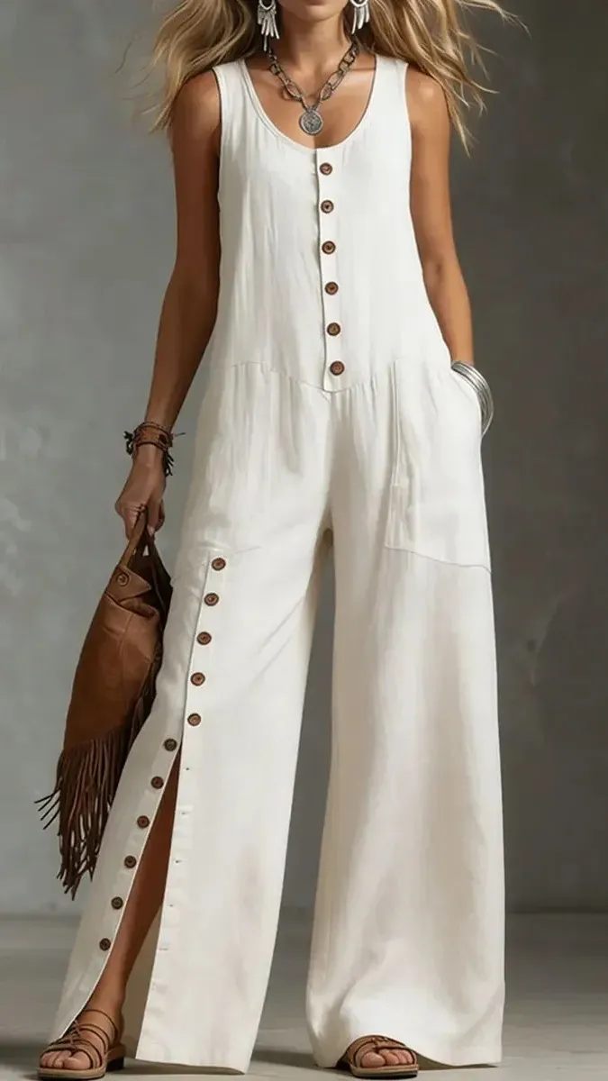 Cross Neck Jumpsuit