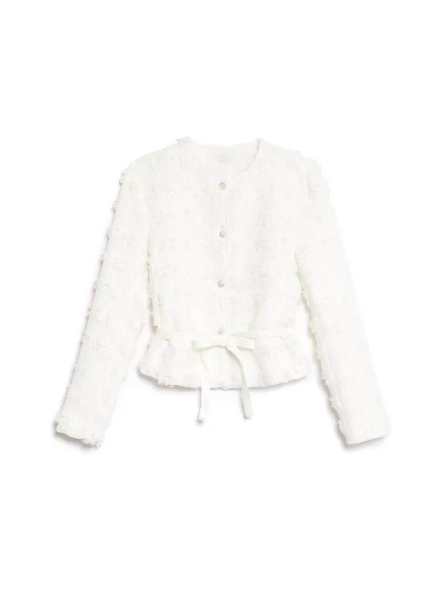 Crew Neck Casual Style Jacket
