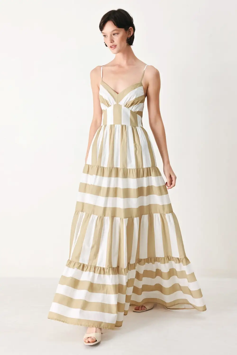 Classic Tiered Cotton Maxi Dress