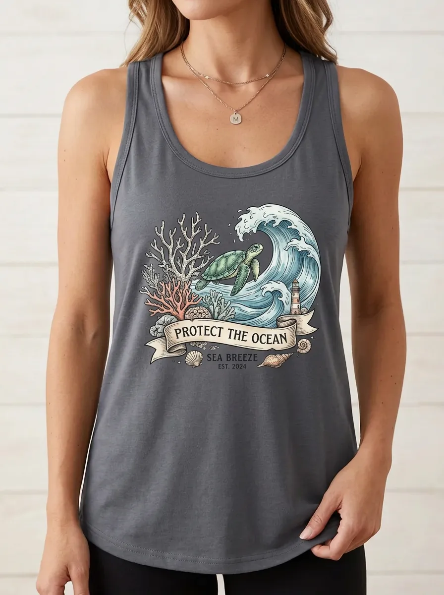 Ocean Lover Sea Tank Top Fresh