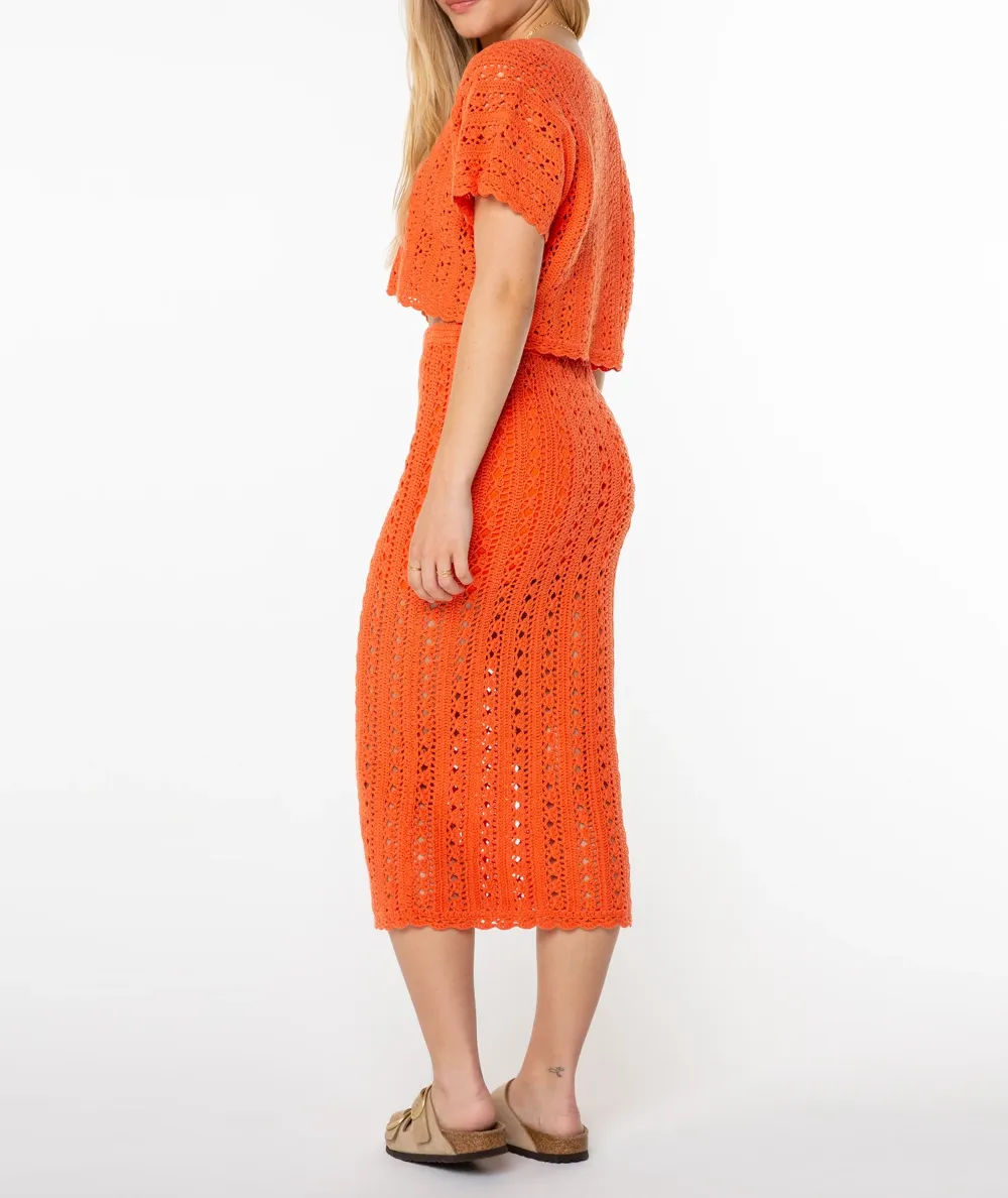 White Woven Lace-Up Slimming Half Skirt