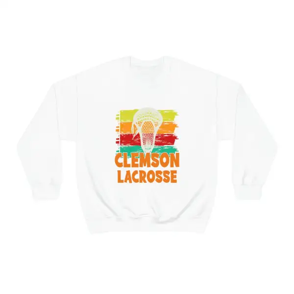 Brush Stroke Lacrosse Graphic Crewneck Sweatshirt
