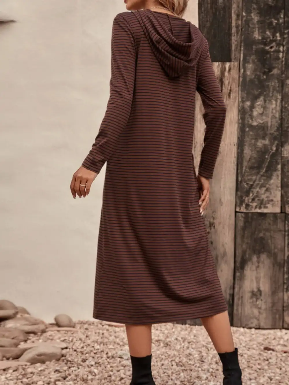 Zip Front Striped Dress