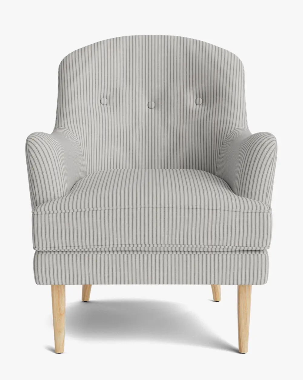 Tufted Wood Lounge Chair