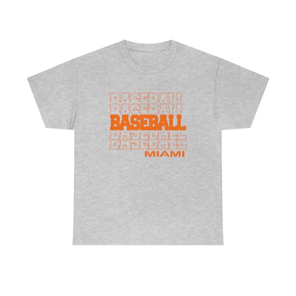 Baseball  Miami (FL) in Modern Stacked Lettering