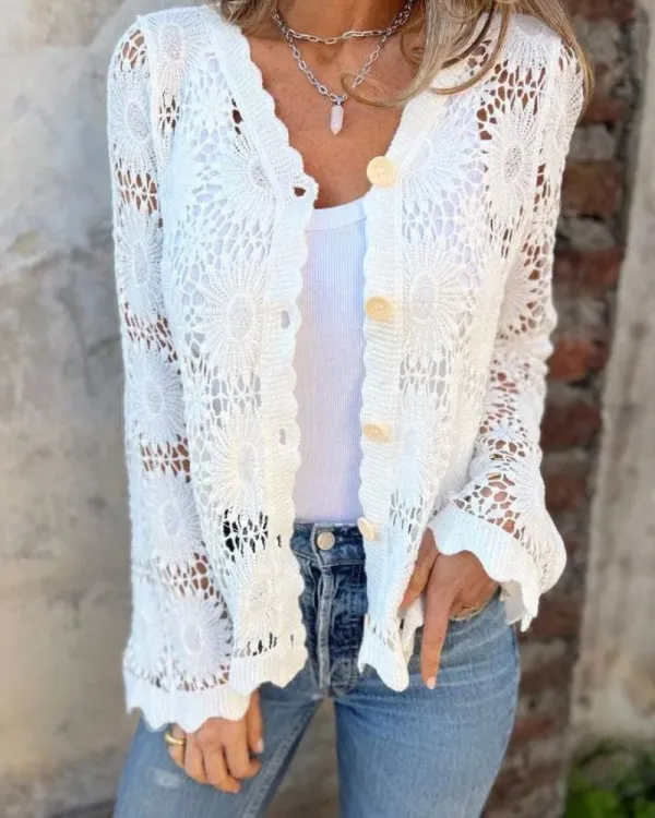 V Neck Everyday Cardigan