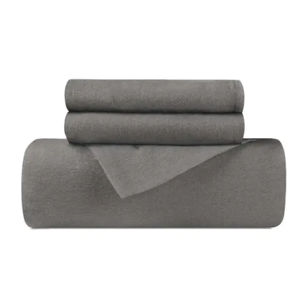 Cotton Flannel Solid Duvet Cover Bedding Set