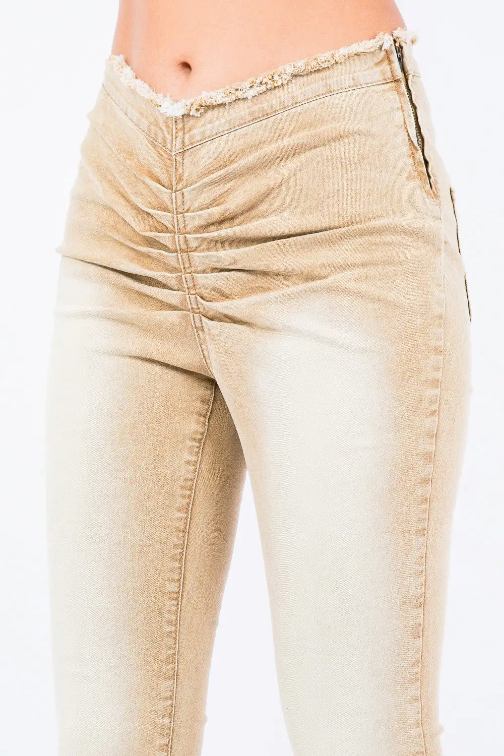 Bazi V Cut Ruched Flare Pants