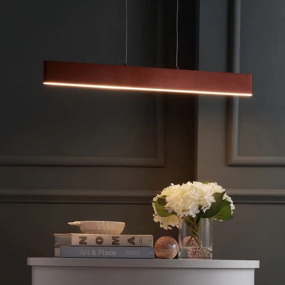 Accent Dimmable Adjustable Integrated LED Metal Linear Pendant
