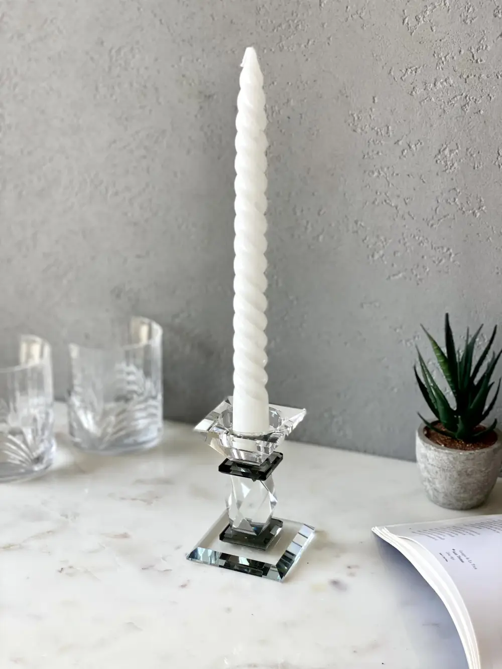 Black Axis Candle Stand Small
