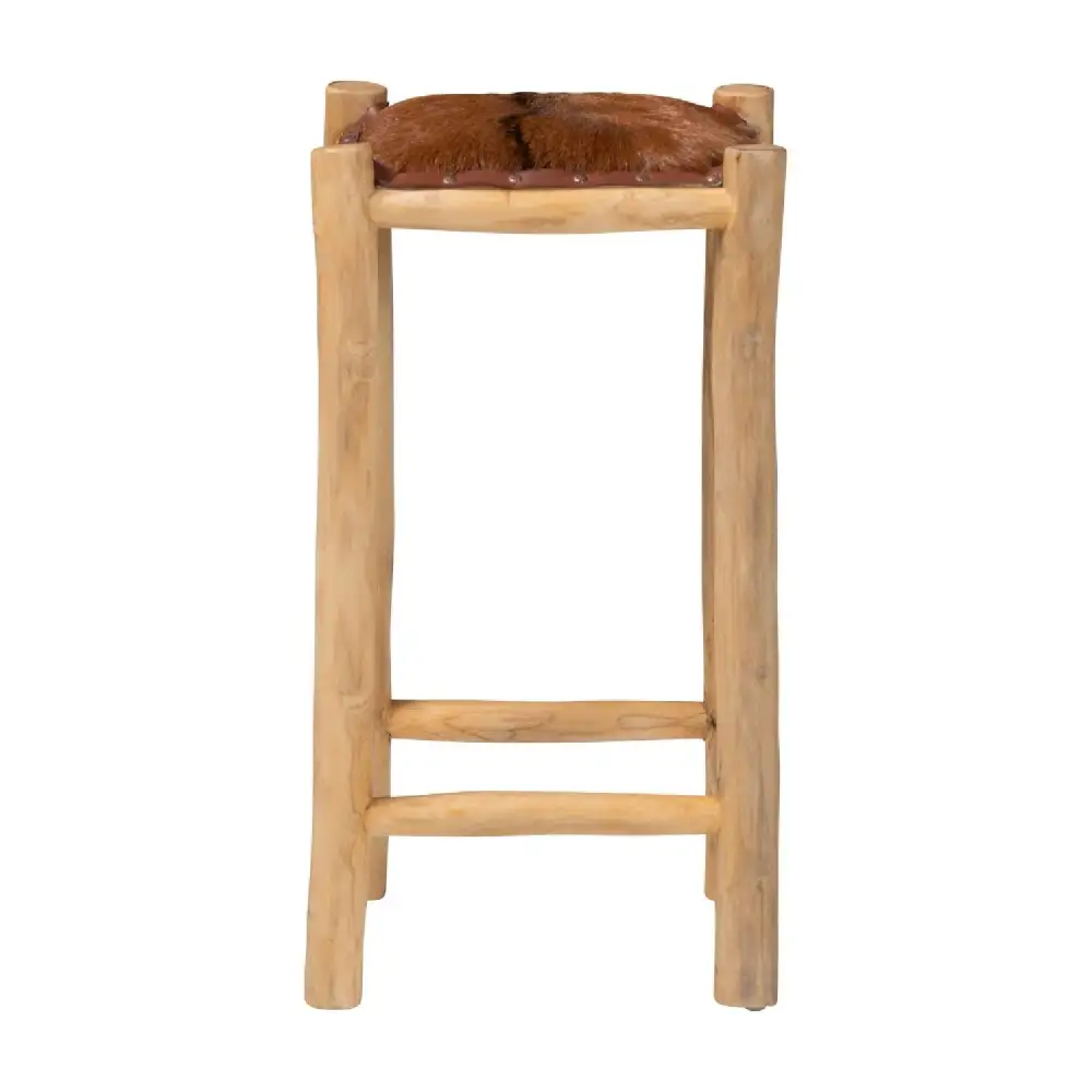 Casual Leather Counter Stool