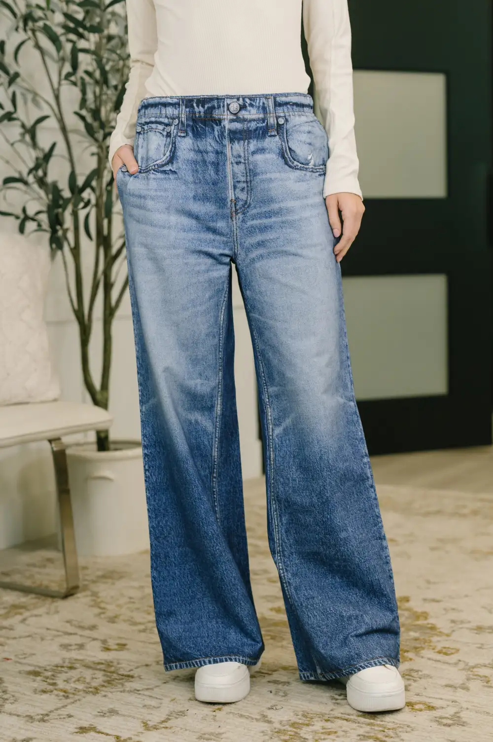Printed Wide Leg Bottoms