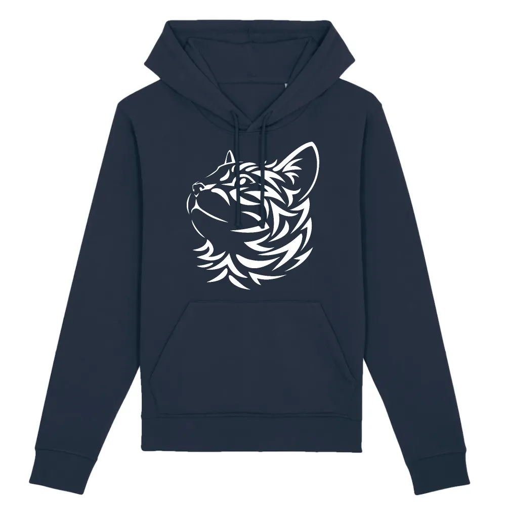 Allover Cat Graphic Pullover Hoodie