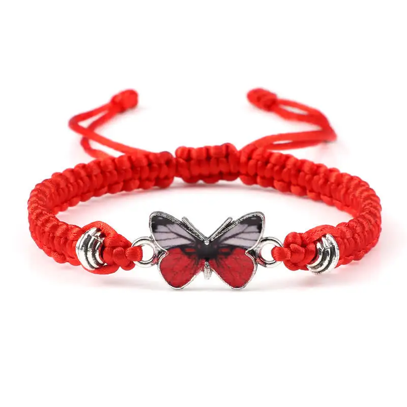 Butterfly Freedom Love String Charm Bracelet
